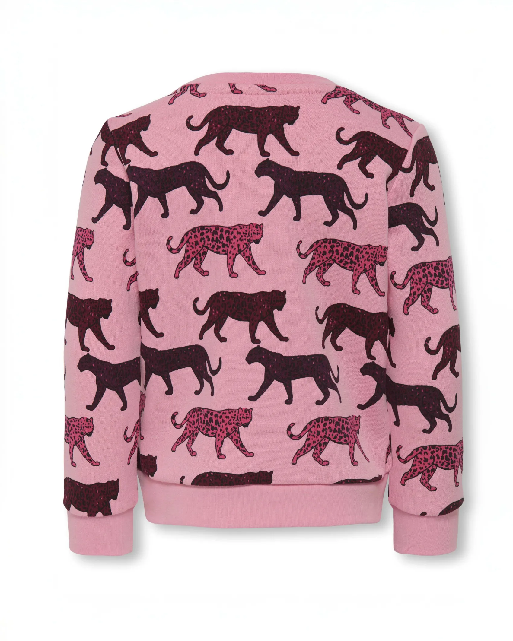 Felpa Kids Only in misto cotone rosa con leopardi
