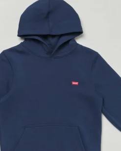 Felpa Levi's blu con cappuccio e mini logo batwing