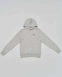 Felpa Levi's grigio melange con cappuccio e mini logo batwing