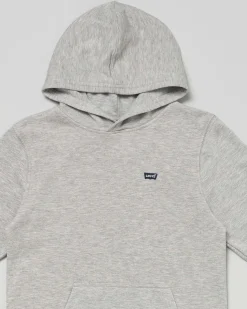 Felpa Levi's grigio melange con cappuccio e mini logo batwing