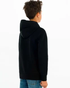 Felpa Levi's nera con cappuccio e logo batwing rosso