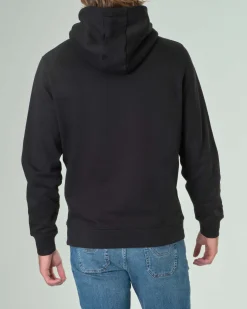 Felpa Lyle & Scott nera con cappuccio e logo aquila gialla