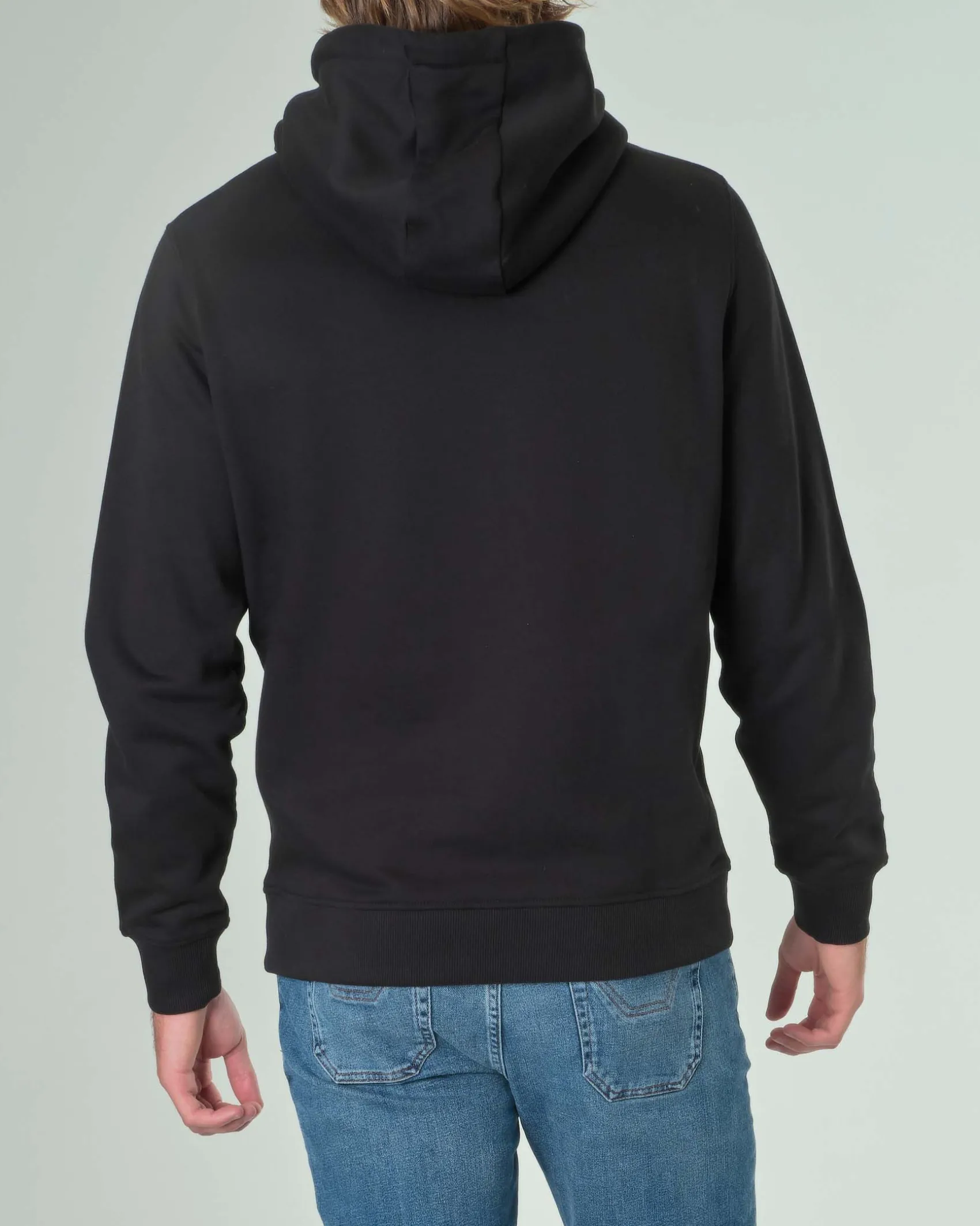 Felpa Lyle & Scott nera con cappuccio e logo aquila gialla
