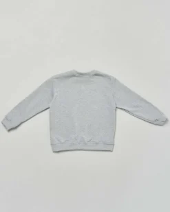 Felpa Mousse grigia in cotone con stampa Labubu verde acqua