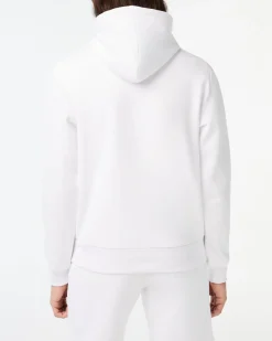 Felpa Polo Ralph Lauren bianca con cappuccio e tasche a marsupio