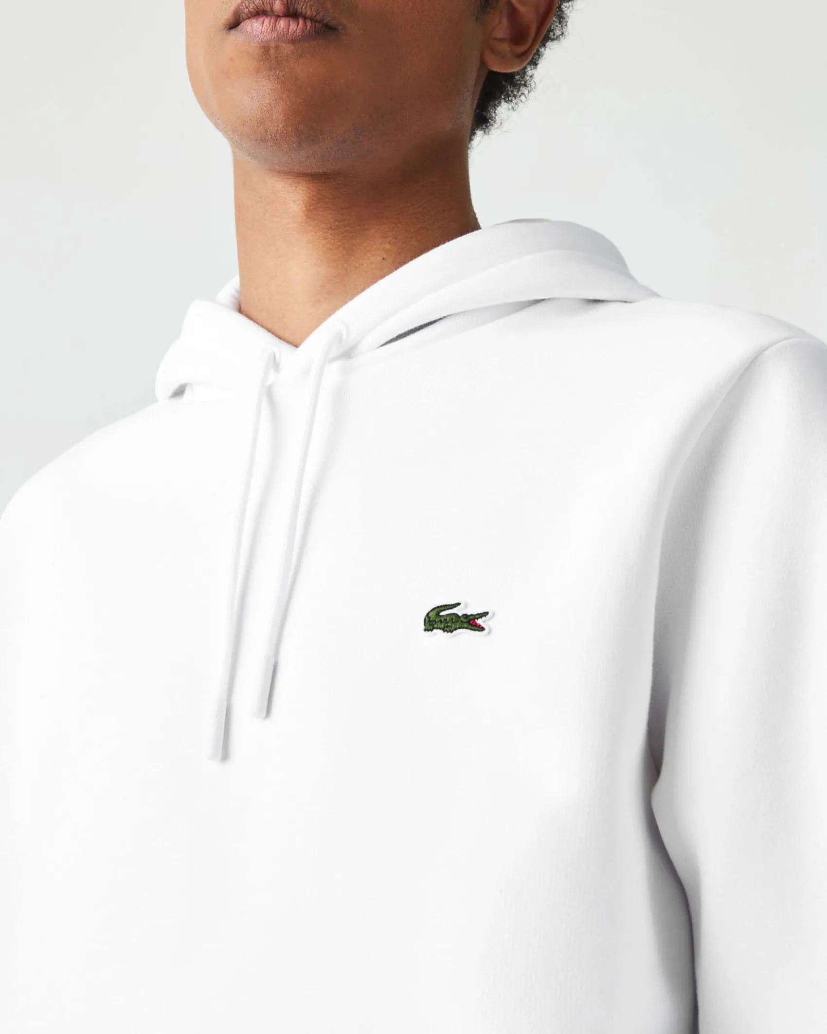 Felpa Polo Ralph Lauren bianca con cappuccio e tasche a marsupio