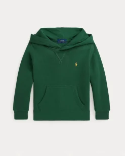 Felpa Ralph Lauren verde in misto cotone con cappuccio