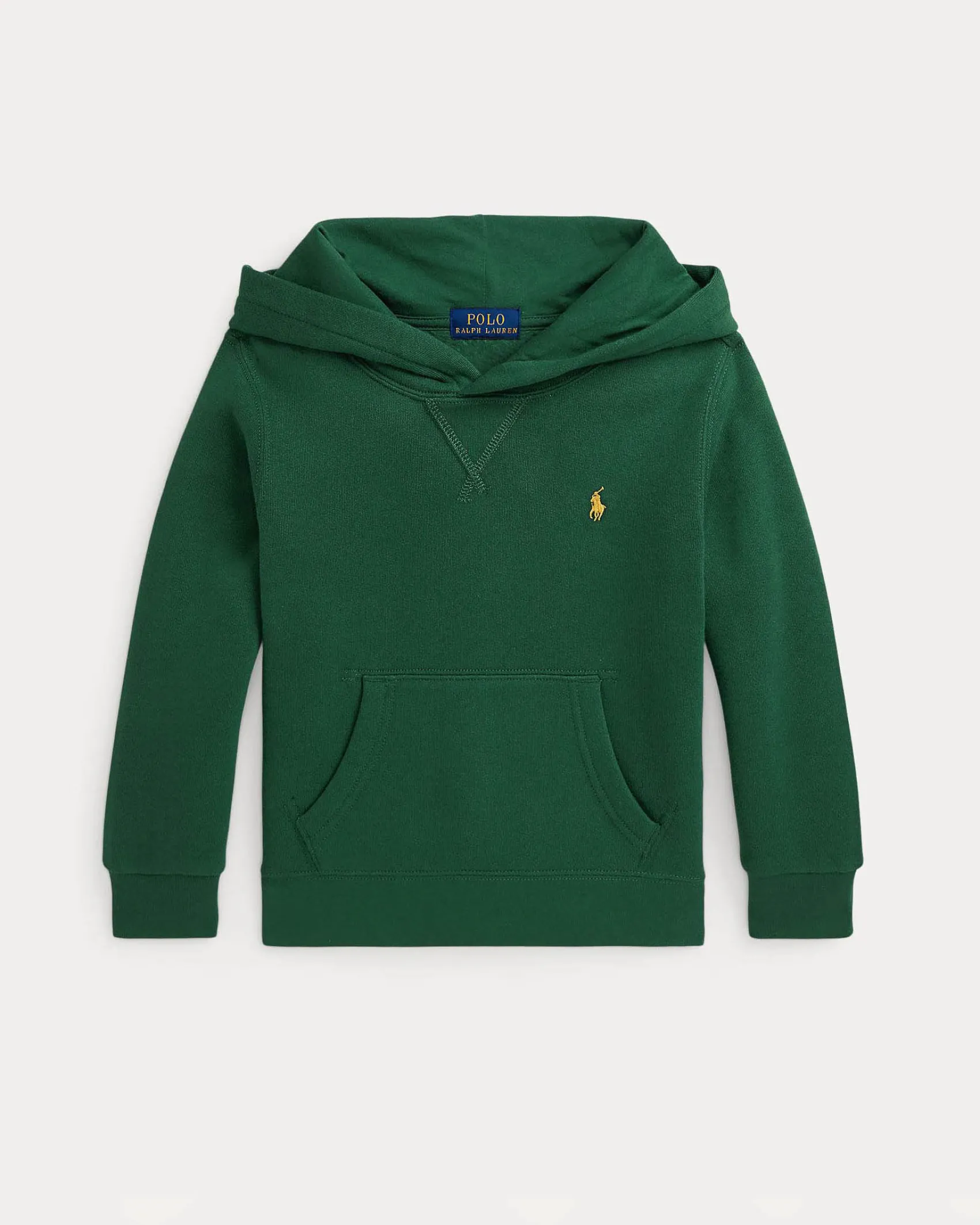 Felpa Ralph Lauren verde in misto cotone con cappuccio