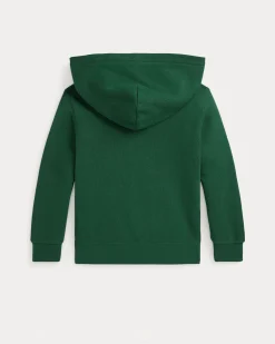 Felpa Ralph Lauren verde in misto cotone con cappuccio