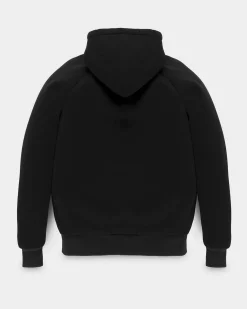 Felpa Refrigiwear nera Frankie Fleece in tessuto scuba con cappuccio