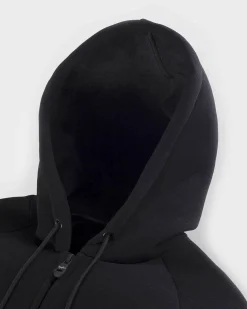 Felpa Refrigiwear nera Frankie Fleece in tessuto scuba con cappuccio