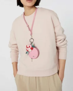 Felpa rosa cipria boxy in misto cotone Weekend Max Mara con logo ricamato