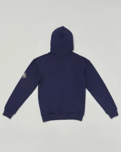 Felpa Roy Roger's blu in cotone con cappuccio e zip