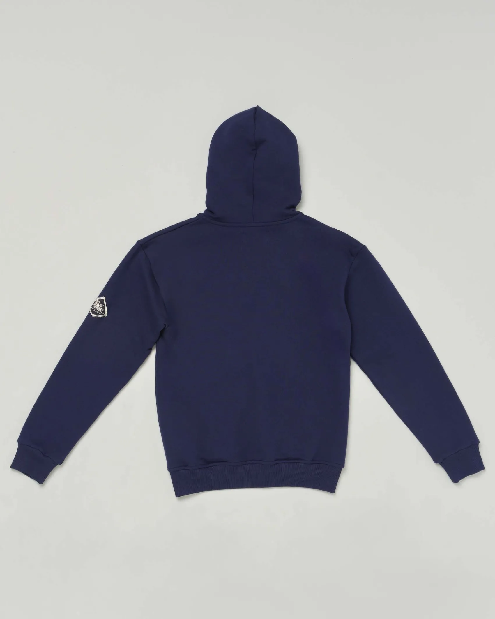 Felpa Roy Roger's blu in cotone con cappuccio e zip