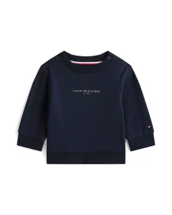Felpa Tommy Hilfiger blu in cotone stretch