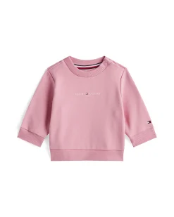 Felpa Tommy Hilfiger rosa in cotone stretch
