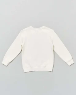 Felpa Woolrich bianca in cotone con stampa orsetto Ralph Lauren