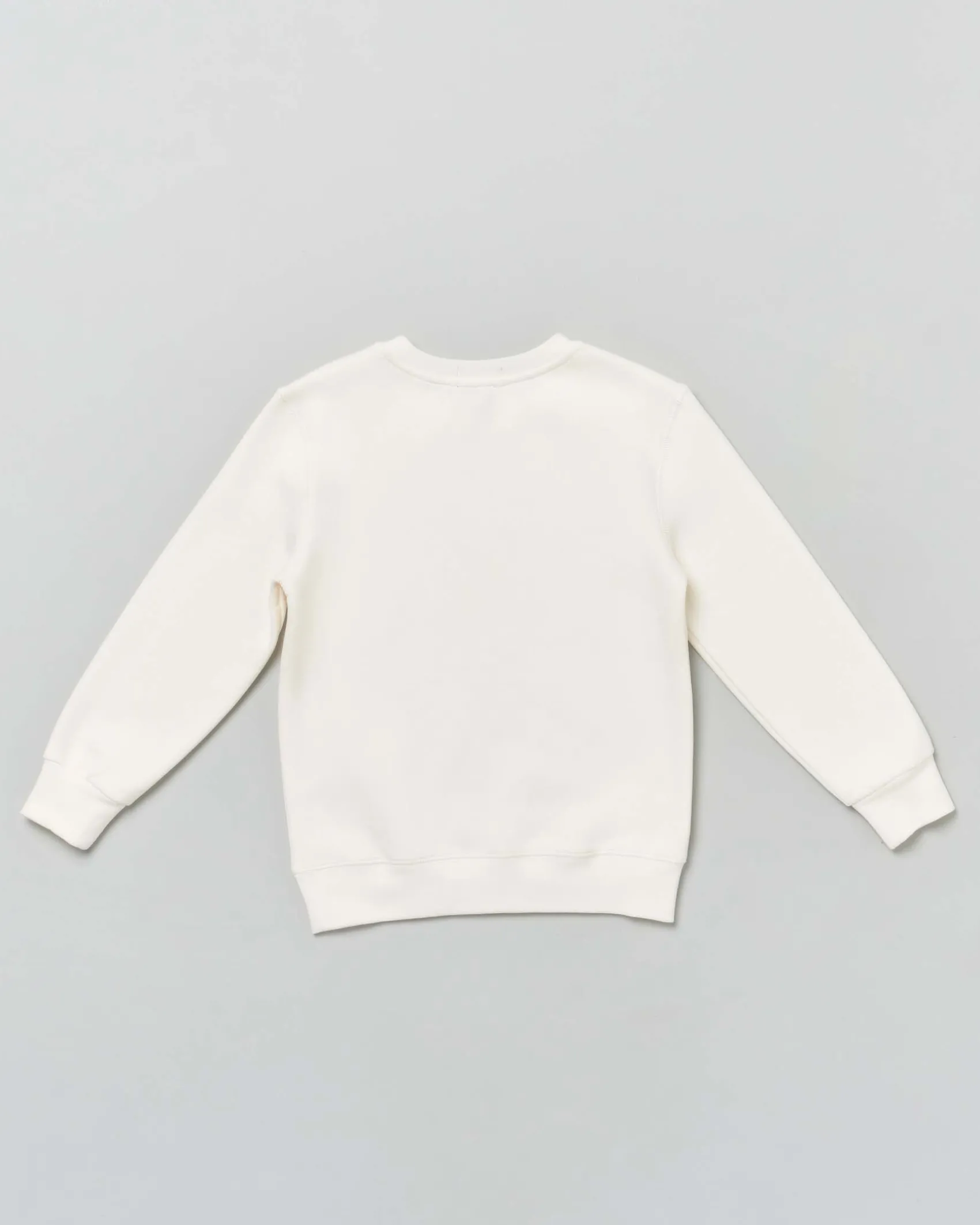 Felpa Woolrich bianca in cotone con stampa orsetto Ralph Lauren