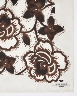 Foulard avorio e nero in seta Weekend Max Mara a fantasia sfere verdi