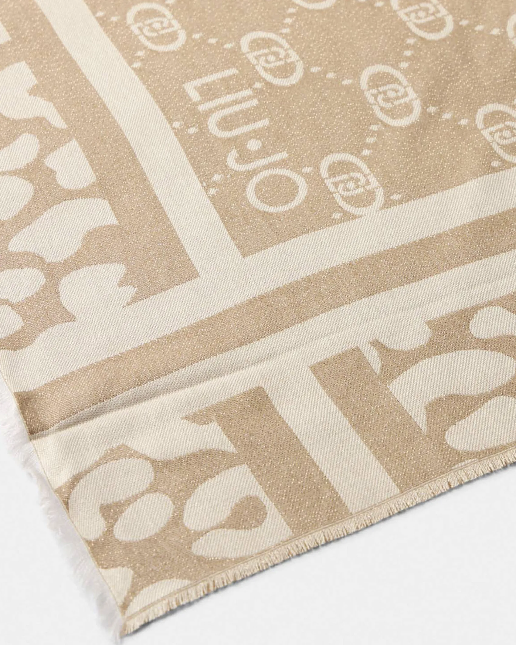 Foulard Liu Jo Accessories oro in viscosa con motivo in rilievo