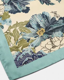 Foulard Liu Jo Accessories acqua in tessuto con stampa floreale