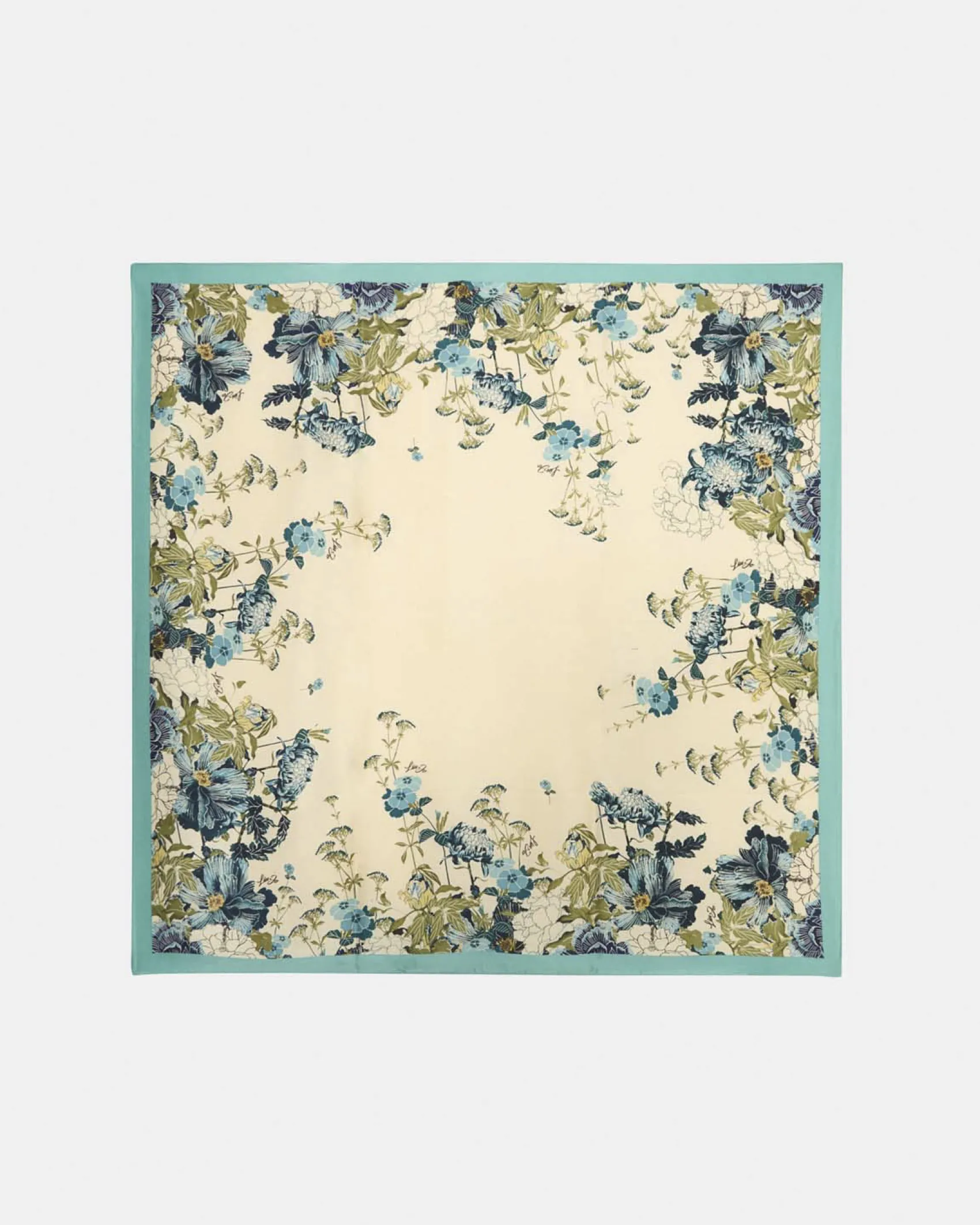 Foulard Liu Jo Accessories acqua in tessuto con stampa floreale