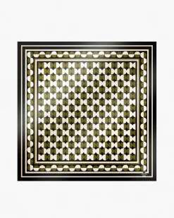 Foulard verde e avorio in seta Weekend Max Mara a fantasia pois