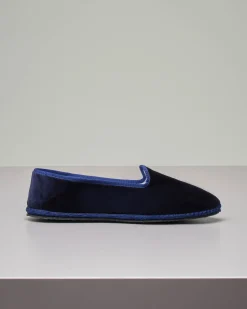 Friulane in velluto blu