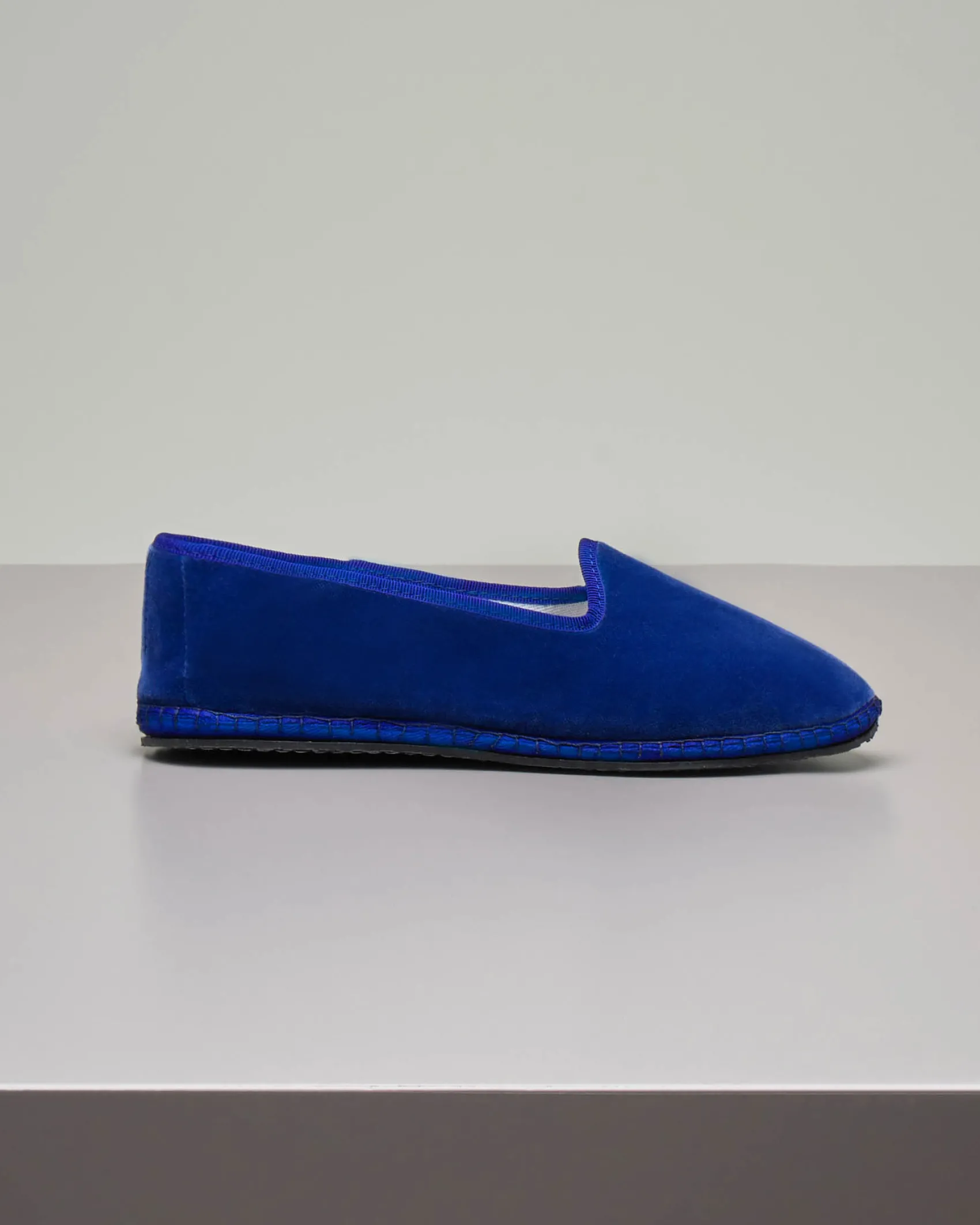 Friulane in velluto blu royal