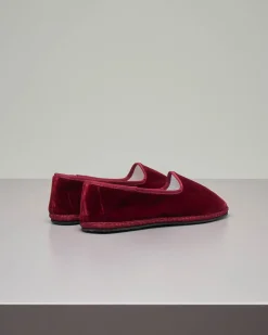 Friulane in velluto color bordeaux