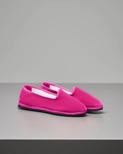 Friulane in velluto fucsia