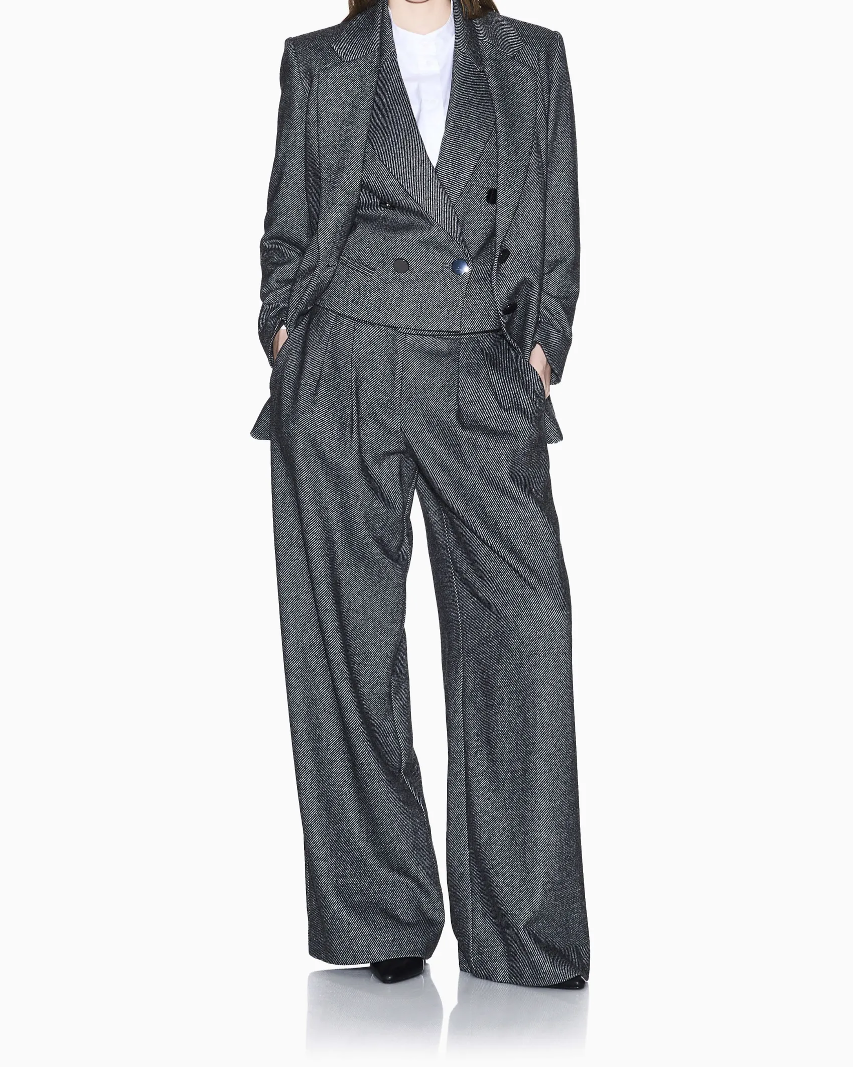 Giacca Armani Exchange grigia in misto lana vergine