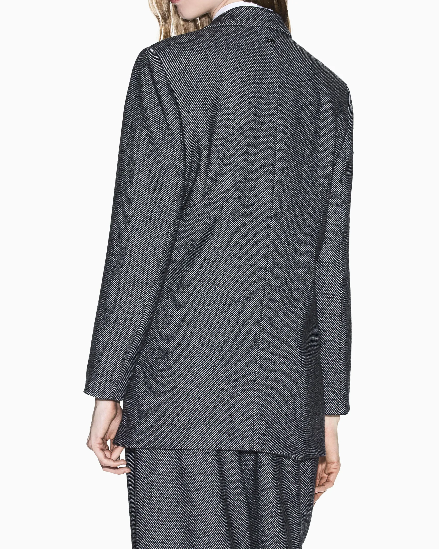 Giacca Armani Exchange grigia in misto lana vergine