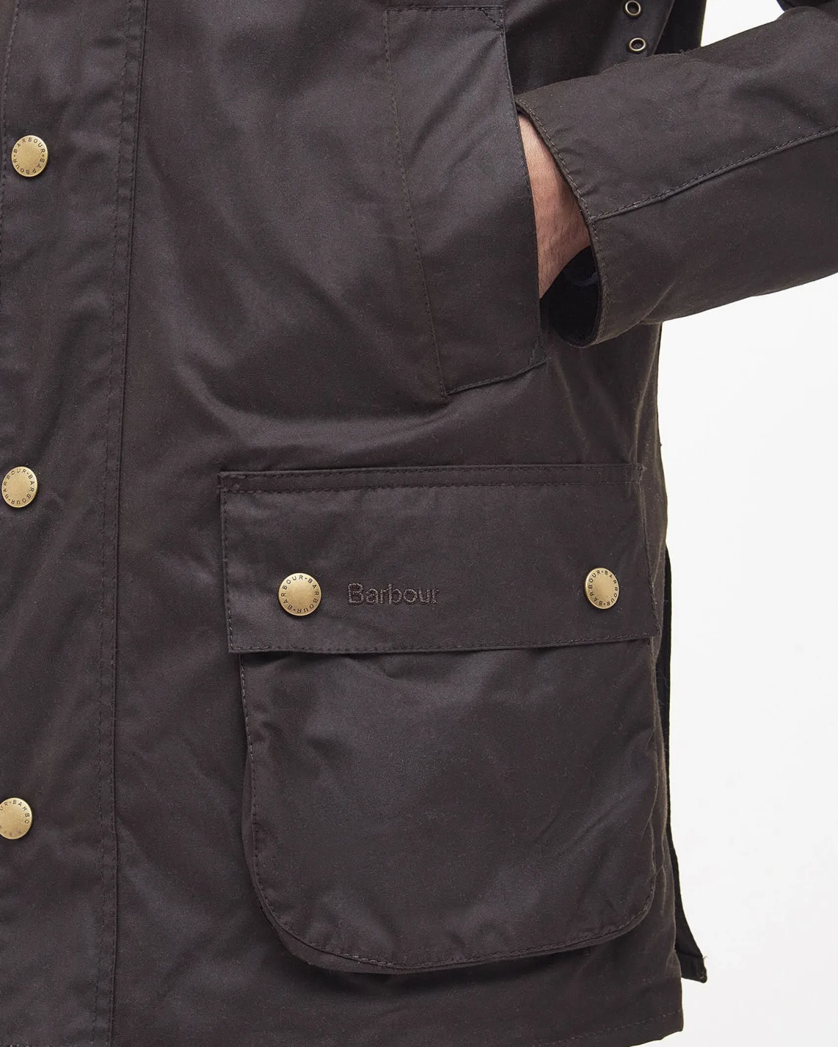 Giacca Ashby Wax verde militare