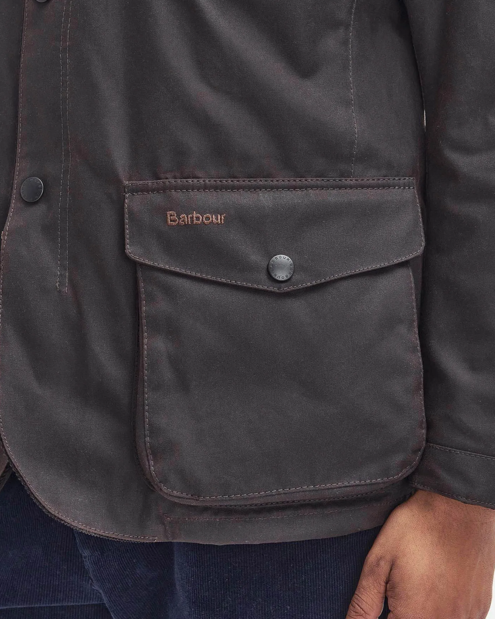 Giacca Barbour Ogstone Waxed Cotton marrone