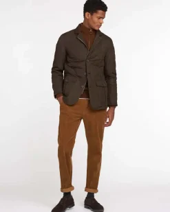 Giacca Barbour Quilted Lutz color fango