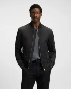 Giacca bomber Boss nera idrorepellente