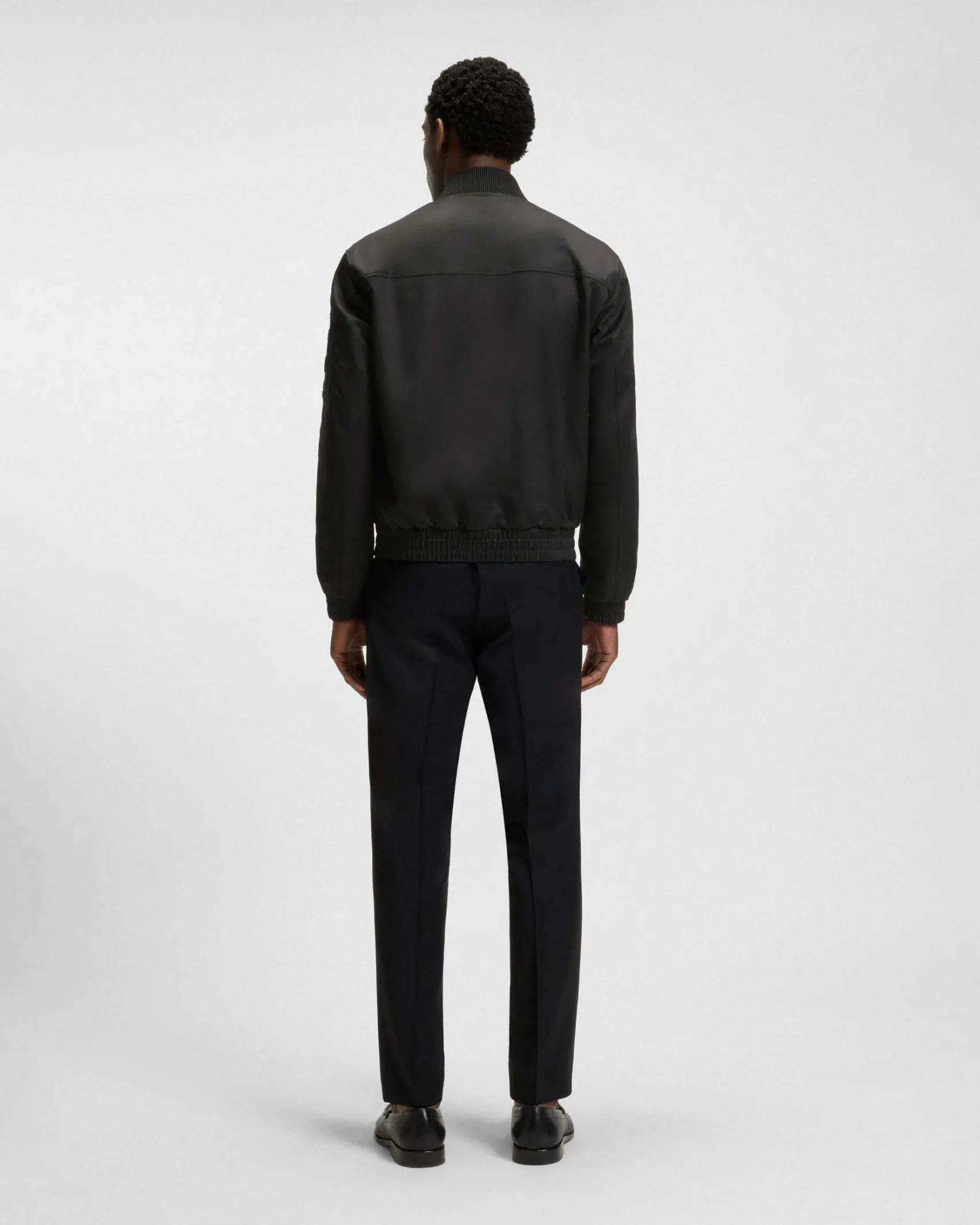 Giacca bomber Boss nera idrorepellente