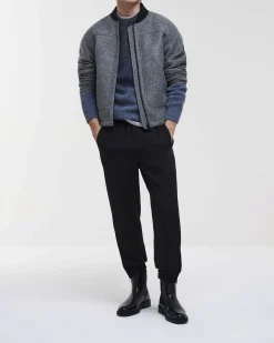 Giacca bomber Colmar Originals grigia in tessuto scuba di misto lana