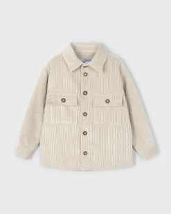 Giacca camicia Mayoral color sabbia in velluto a costine
