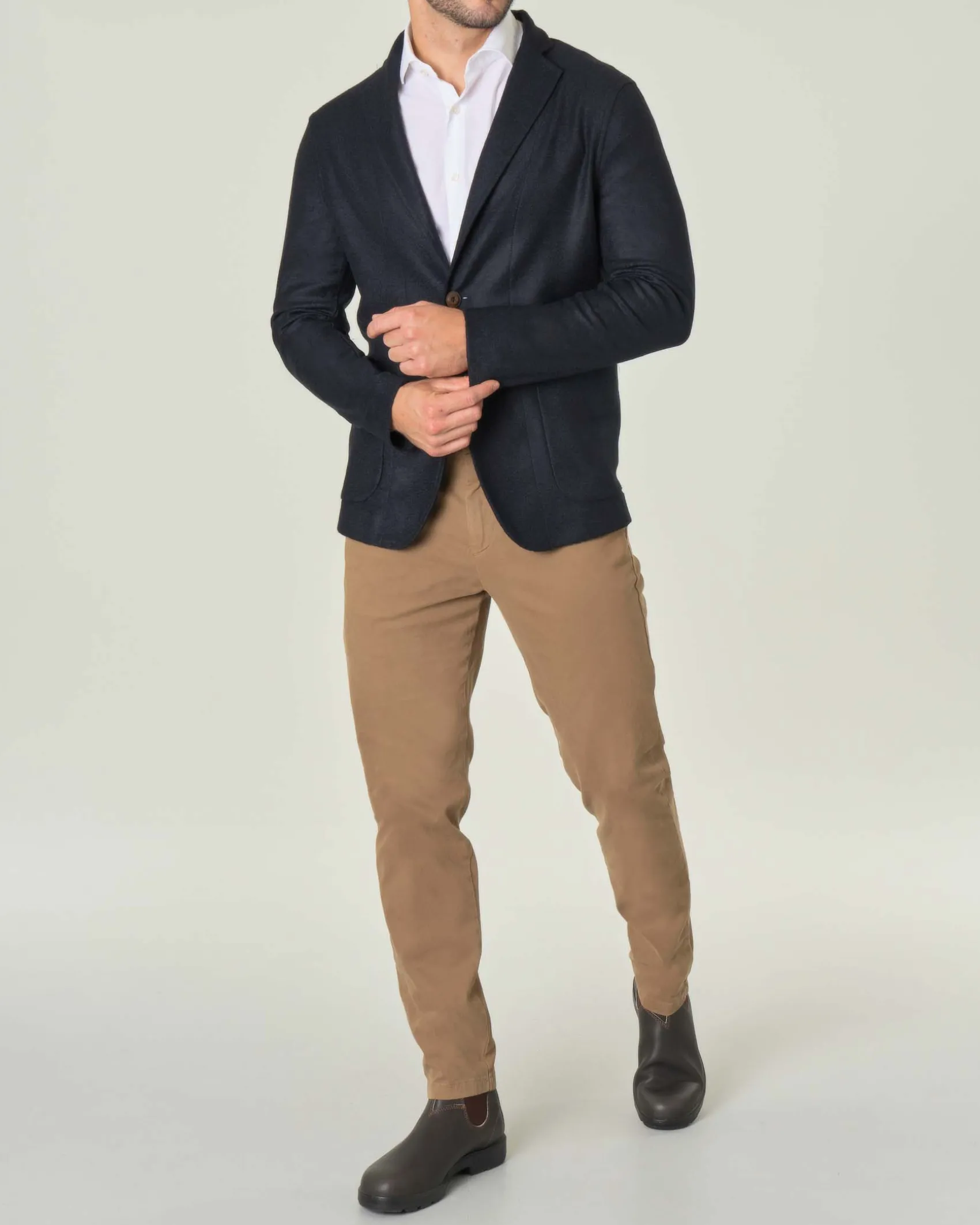 Giacca maglia Paul Baker blu in misto lana