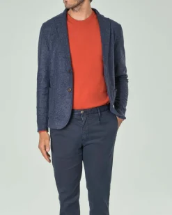 Giacca maglia Paul Baker blu denim in misto lana