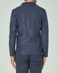 Giacca maglia Paul Baker blu denim in misto lana