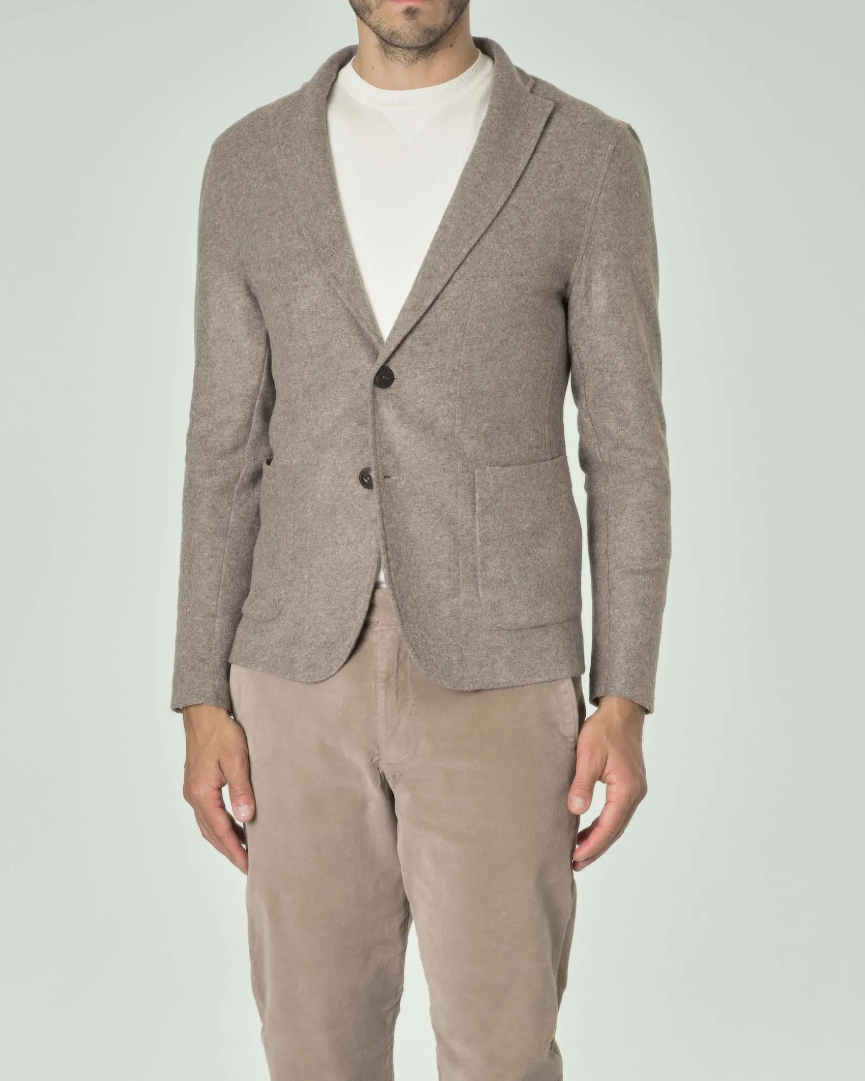 Giacca maglia Paul Baker beige in misto lana