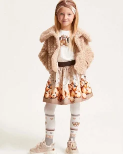 Giacca Monnalisa teddy cropped color beige