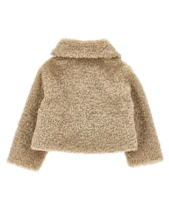 Giacca Monnalisa teddy cropped color beige