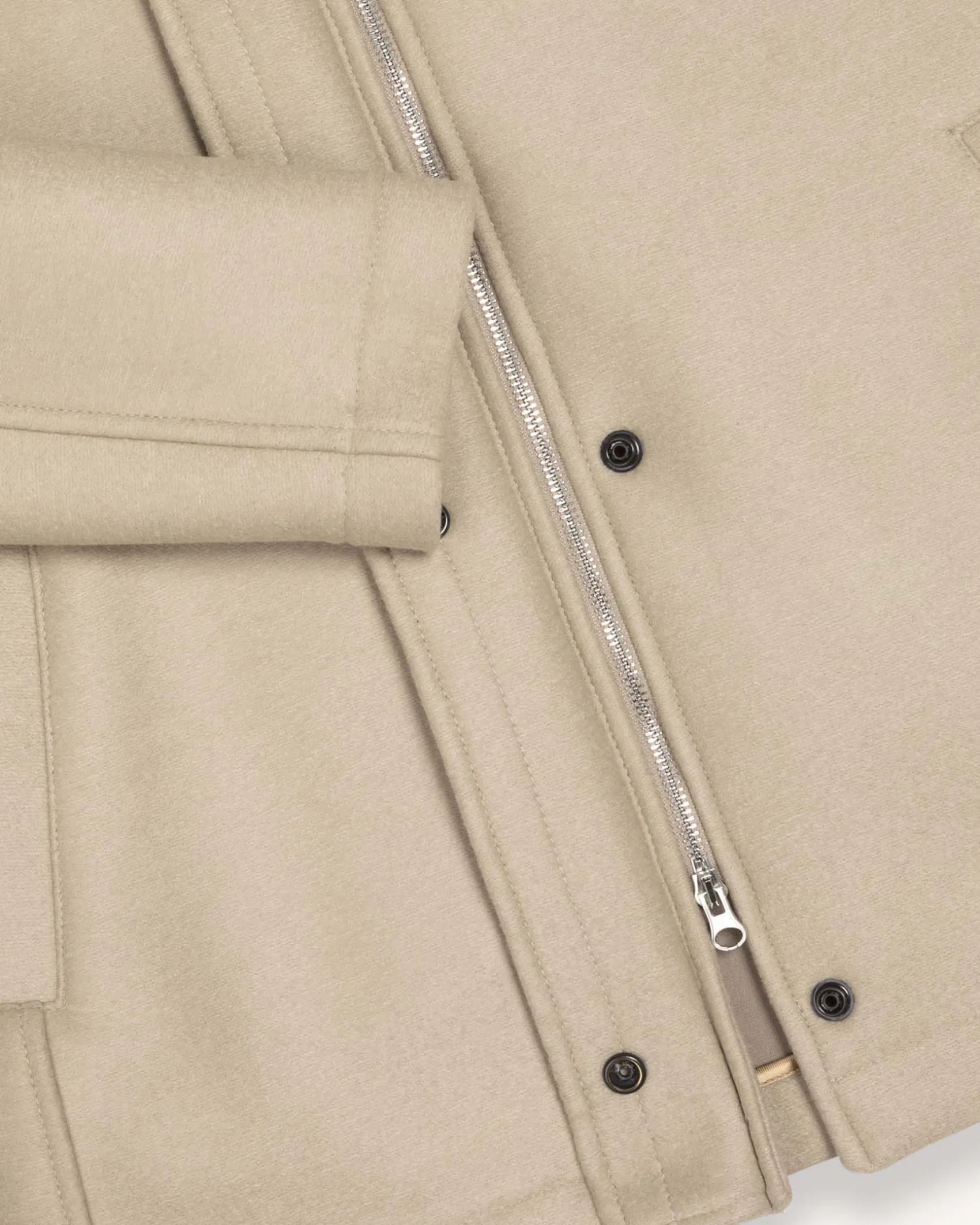 Giaccone beige Colmar Originals in panno di misto lana dalla linea dritta con cappuccio