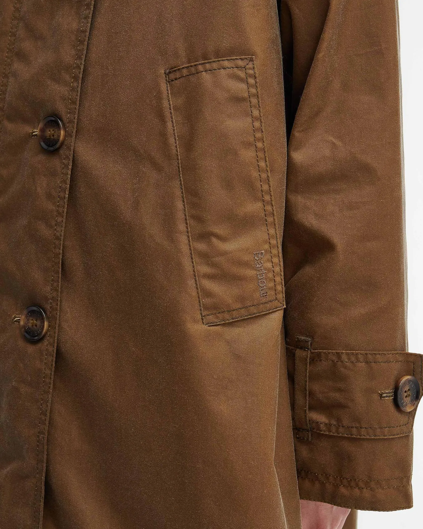 Giaccone cerato Hartwick color fango