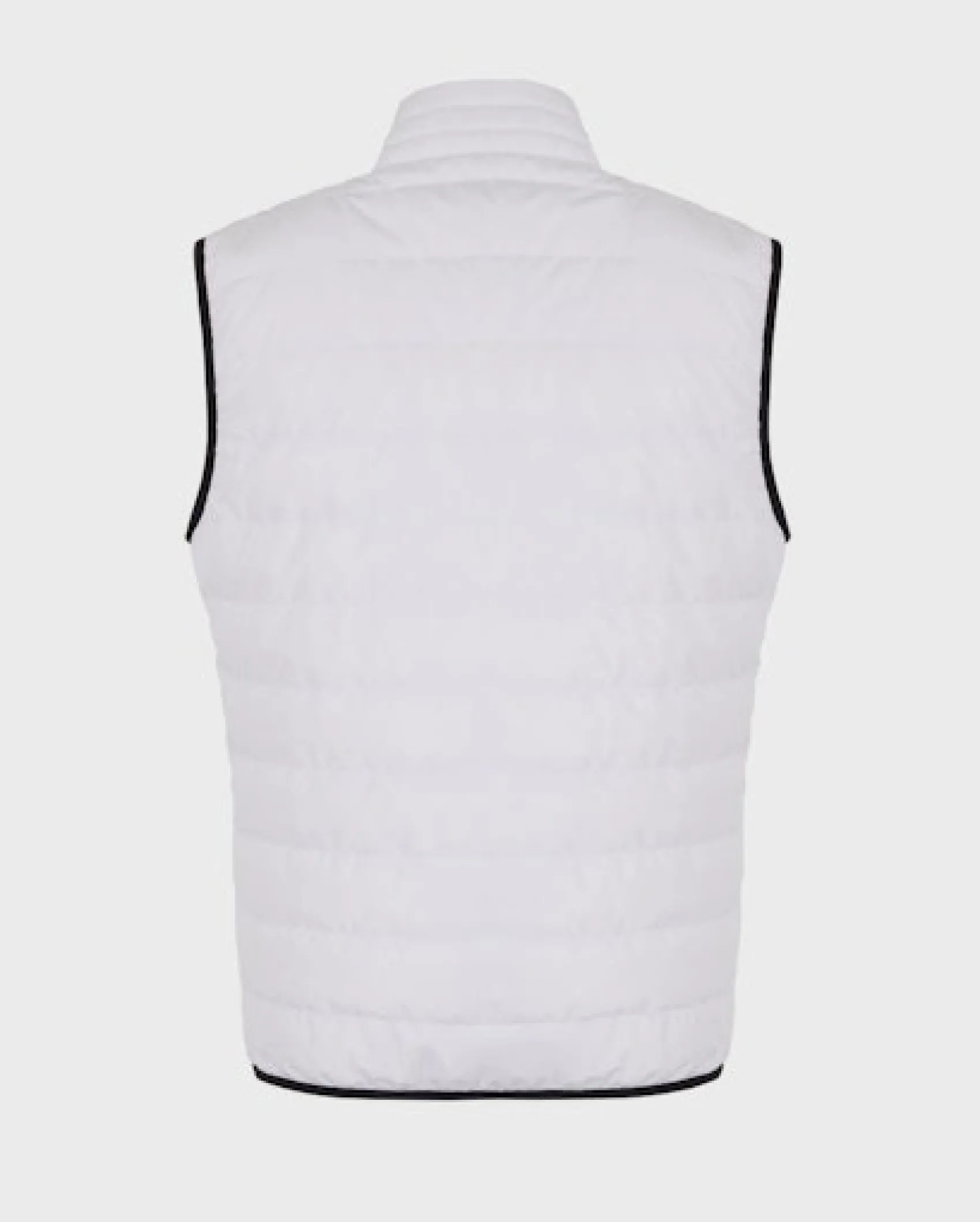 Gilet EA7 bianco in piuma con trapuntatura spinata