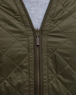 Gilet interno Barbour Polar Quilt verde militare trapuntato a rombi